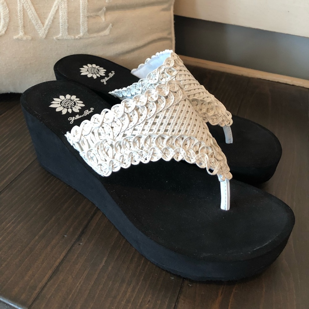 Yellow Box flip flops